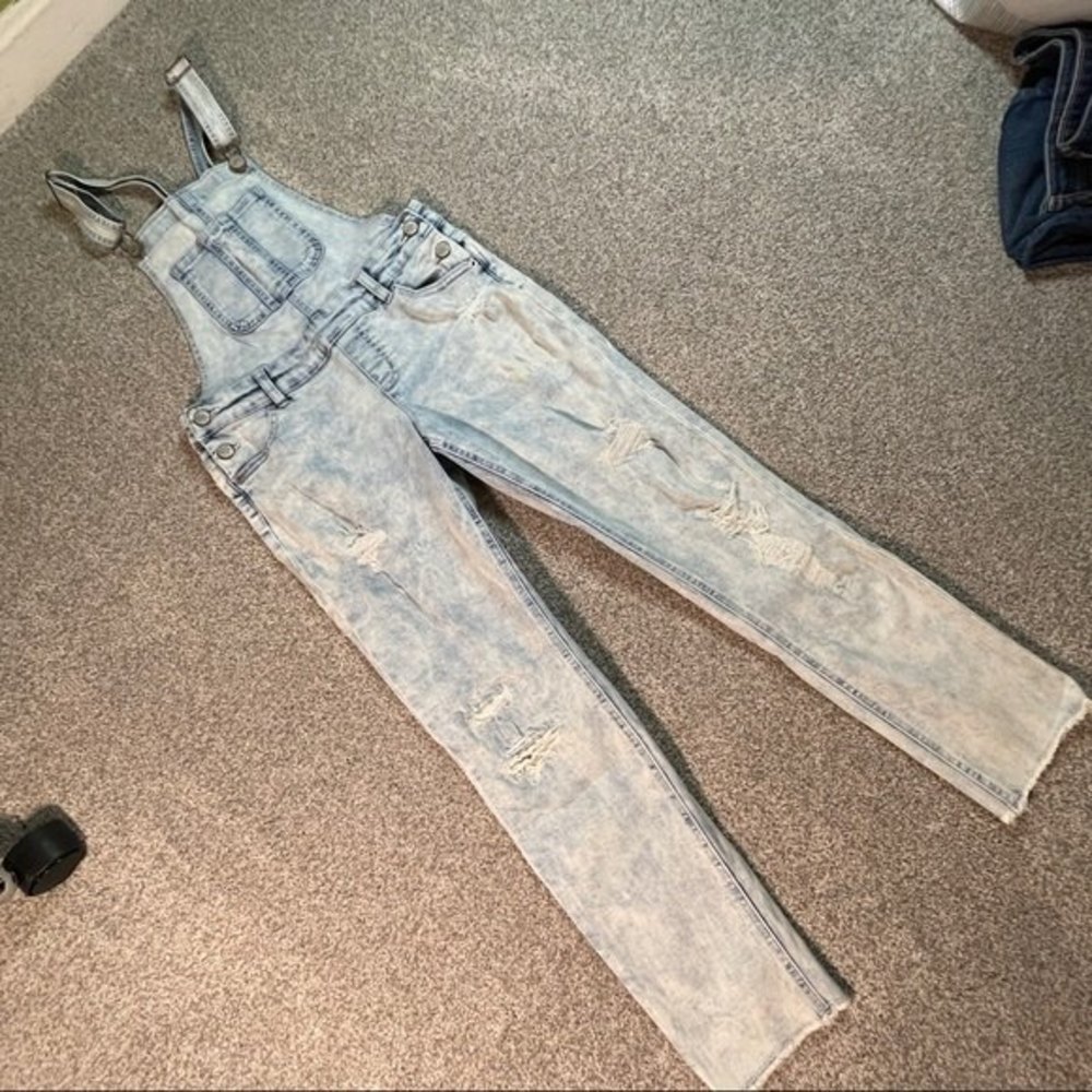 Justice Acid Wash Overalls Size 12 - Picture 3 of 7